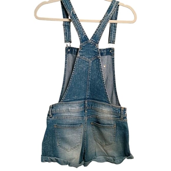 No Boundaries Y2K Jean Overall Small Acidwash Shortalls Retro Fesival Concert - Picture 2 of 5